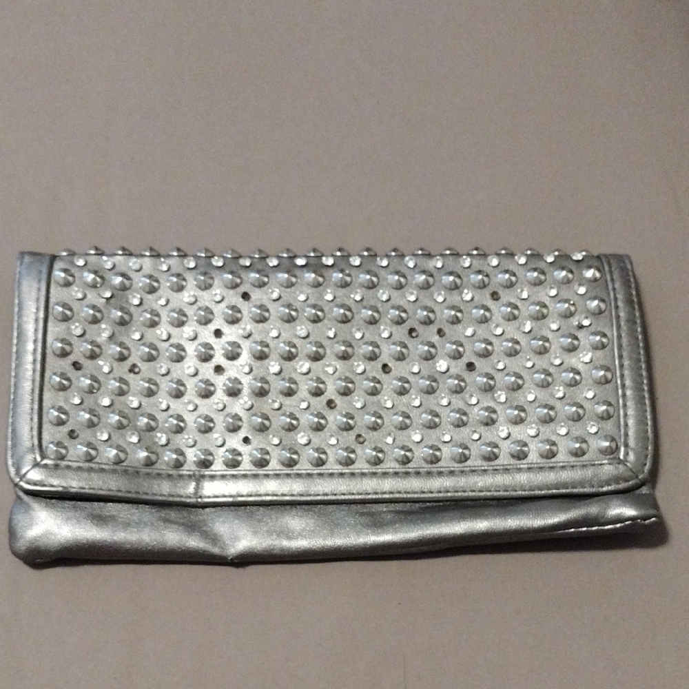 Silver Studded Clutch